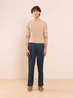 Load image into Gallery viewer, Blue Textured Baggy Fit Trousers
