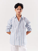 Load image into Gallery viewer, Linen-blend Striped Shirt
