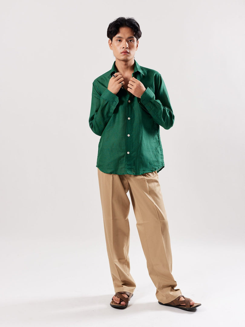 Green Linen Shirt