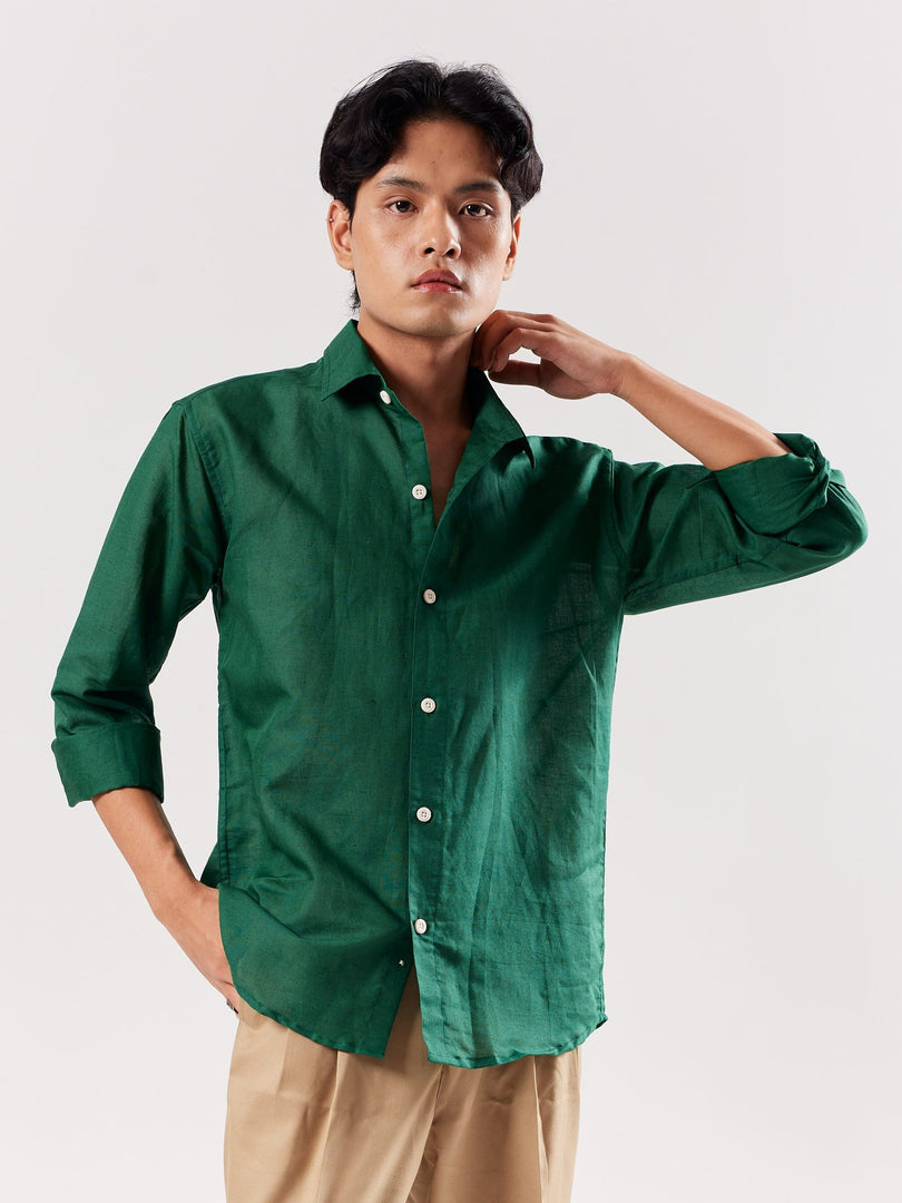 Green Linen Shirt