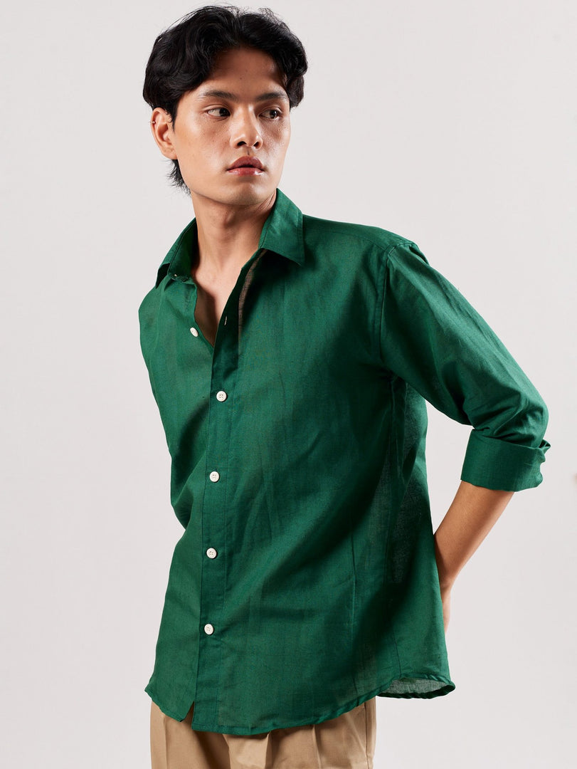 Green Linen Shirt