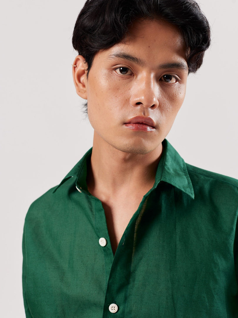 Green Linen Shirt