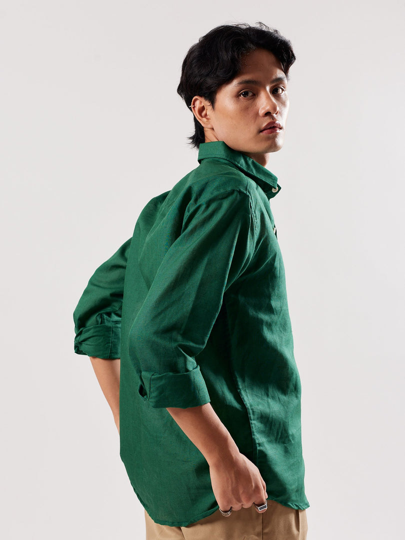 Green Linen Shirt