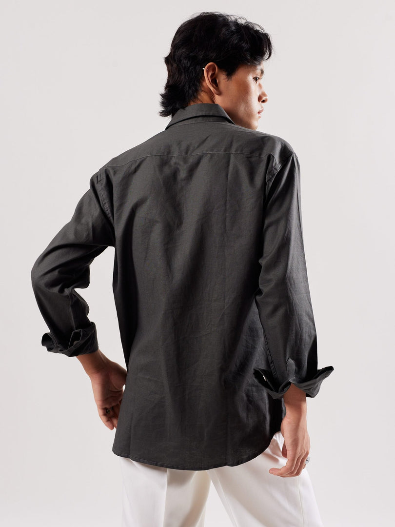 Dark Grey Linen Shirt