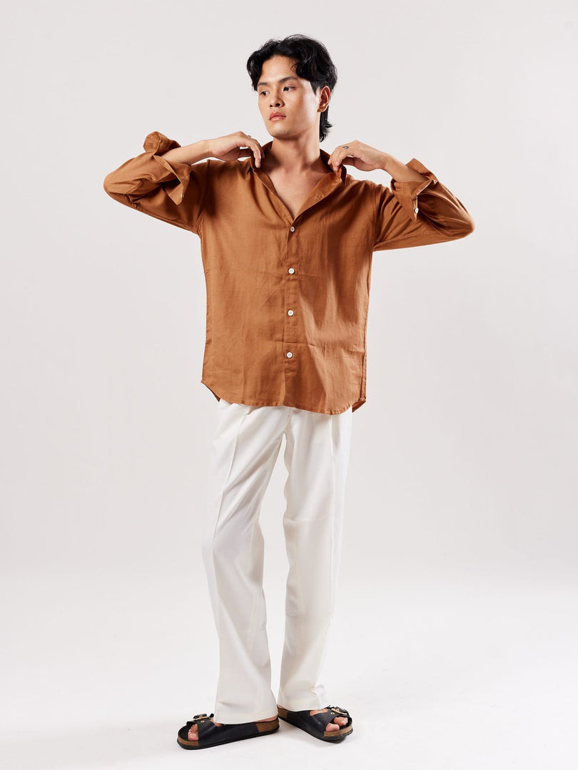 Light Brown Linen Shirt