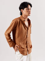 Load image into Gallery viewer, Light Brown Linen Shirt
