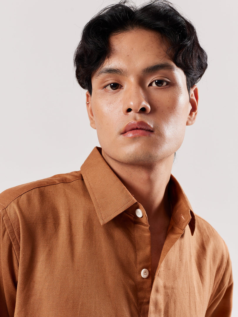 Light Brown Linen Shirt