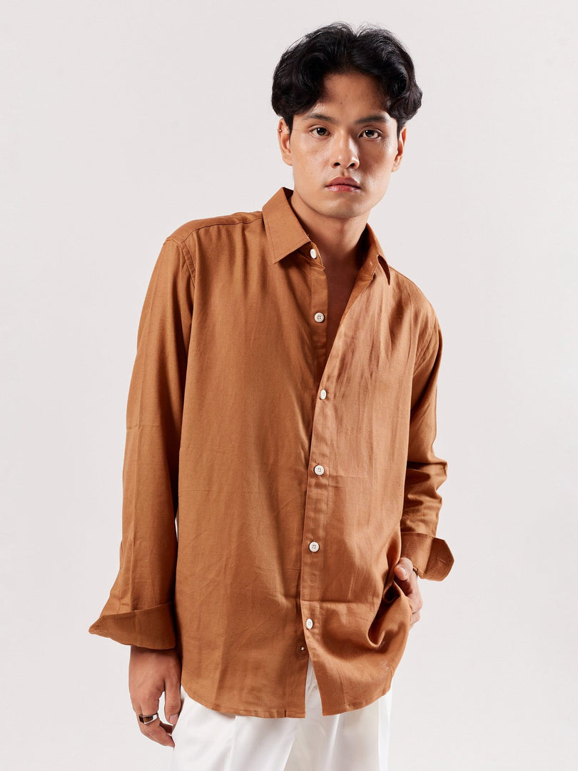 Light Brown Linen Shirt