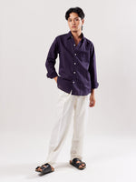 Load image into Gallery viewer, Purple Linen Shirt
