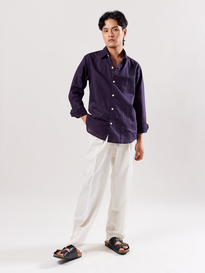 Purple Linen Shirt