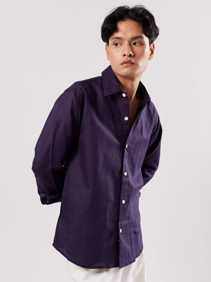 Purple Linen Shirt