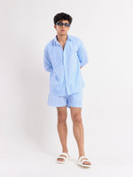 Load image into Gallery viewer, Blue Striped Linen Co-ord Set
