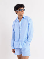 Load image into Gallery viewer, Blue Striped Linen Co-ord Set
