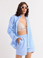 Load image into Gallery viewer, Blue Striped Linen Co-ord Set
