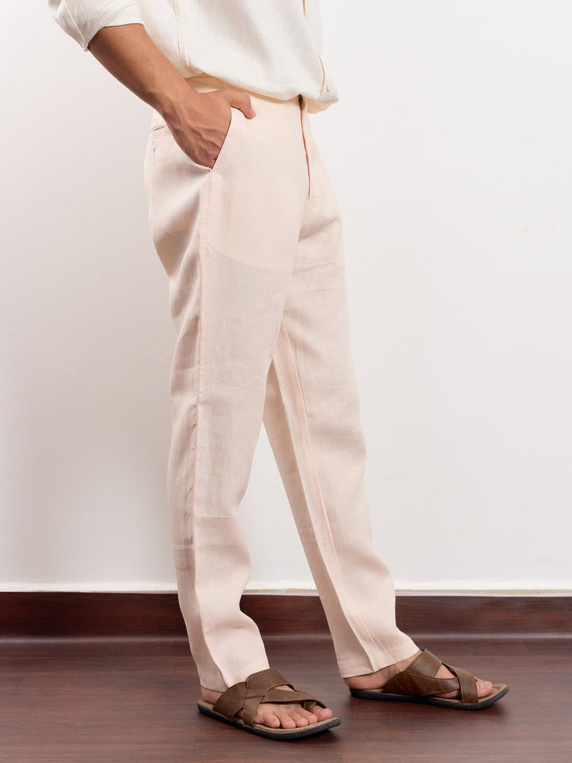 Peach Linen Trousers