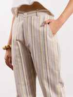 Load image into Gallery viewer, Striped Linen Trousers
