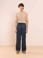 Load image into Gallery viewer, Blue Textured Baggy Fit Trousers
