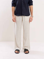 Load image into Gallery viewer, Pinstriped Linen Pull-on Pants
