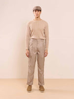 Load image into Gallery viewer, Beige Textured Baggy Fit Trousers
