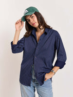 Load image into Gallery viewer, Blue Pinstriped Shirt
