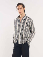 Load image into Gallery viewer, Black Jacquard Weave Shirt
