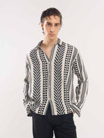 Load image into Gallery viewer, Black Jacquard Weave Shirt
