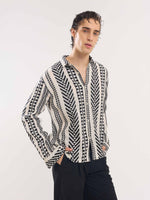 Load image into Gallery viewer, Black Jacquard Weave Shirt
