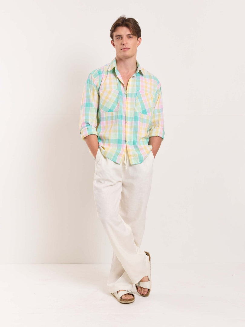 Multicolor Checked Holiday Shirt