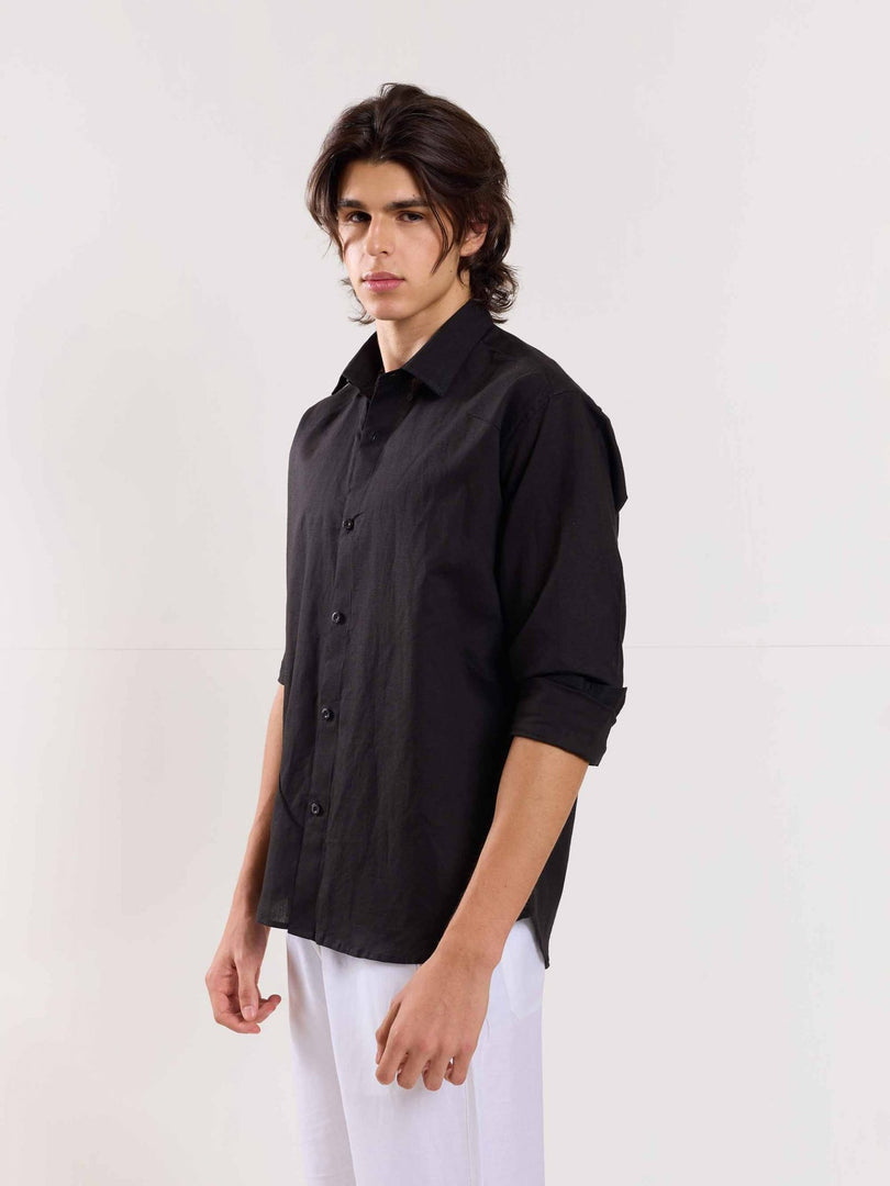 Black Linen Shirt