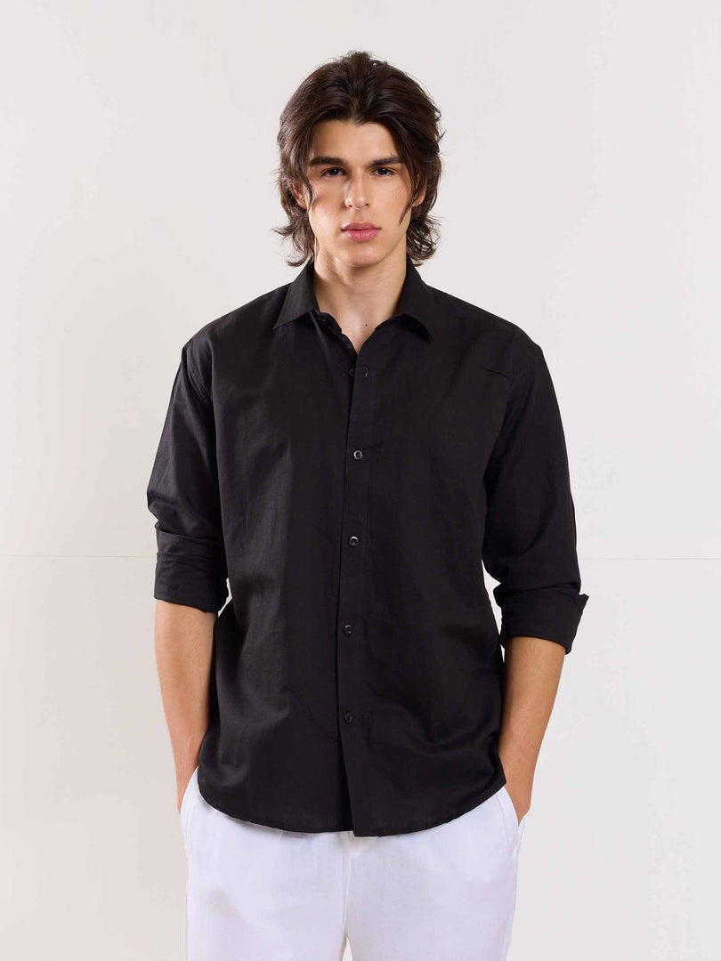 Black Linen Shirt