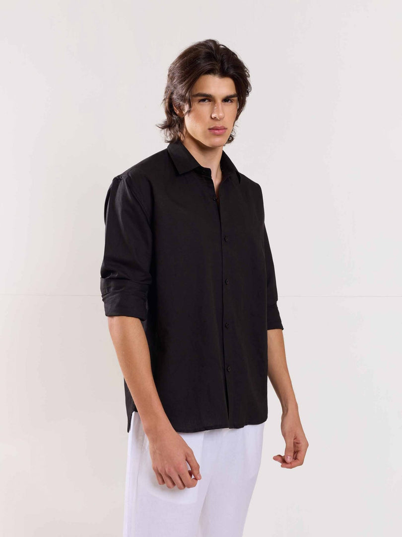 Black Linen Shirt