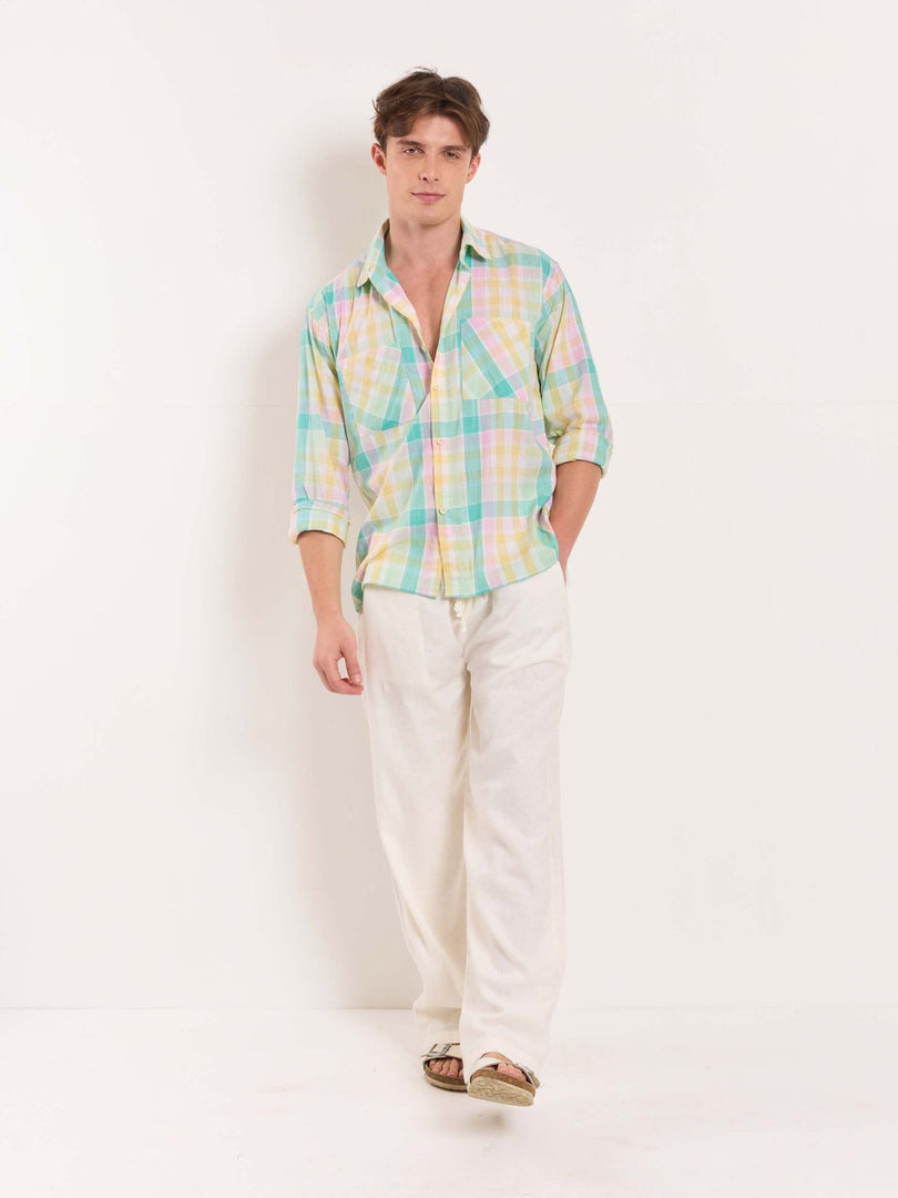 Multicolor Checked Holiday Shirt