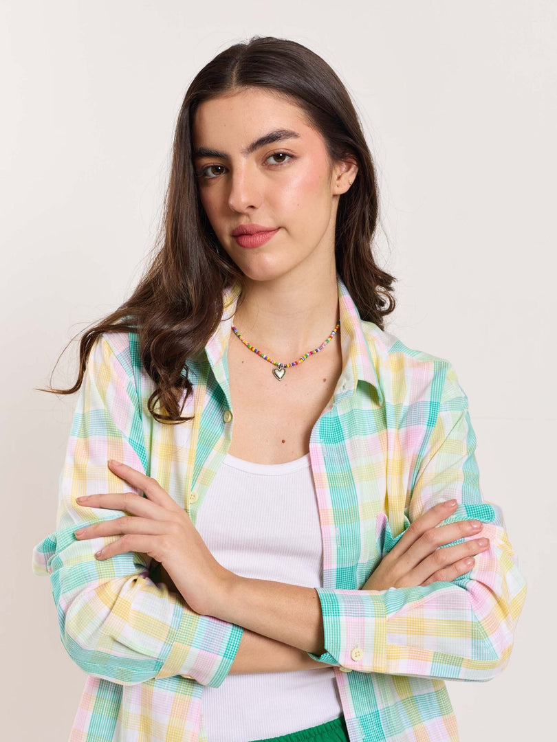 Multicolor Checked Holiday Shirt