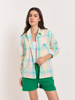 Load image into Gallery viewer, Multicolor Checked Holiday Shirt
