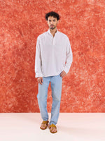 Load image into Gallery viewer, White Linen Kurta
