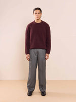 Load image into Gallery viewer, Dark Grey Textured Baggy Fit Trousers
