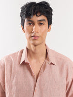 Load image into Gallery viewer, Peach Striped Linen Shirt
