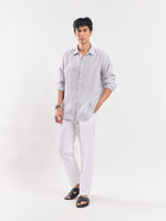 Load image into Gallery viewer, Grey Striped Linen Shirt
