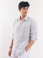 Load image into Gallery viewer, Grey Striped Linen Shirt
