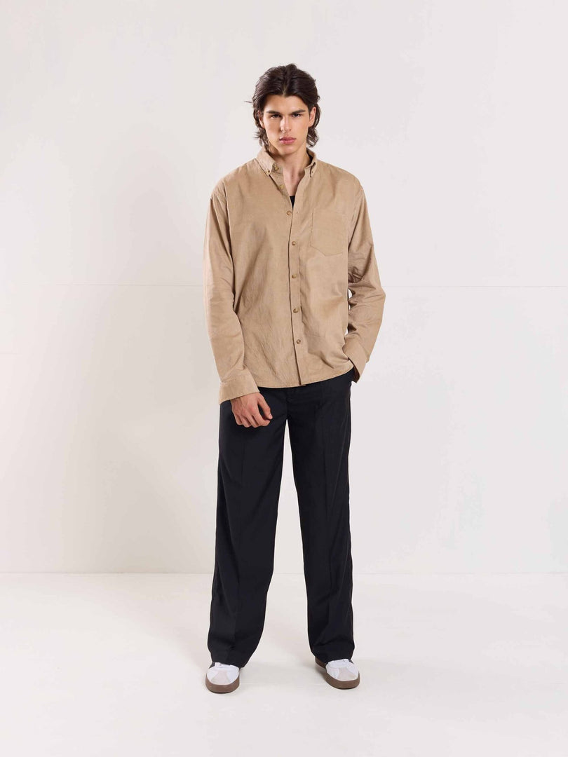 Beige Corduroy Shirt