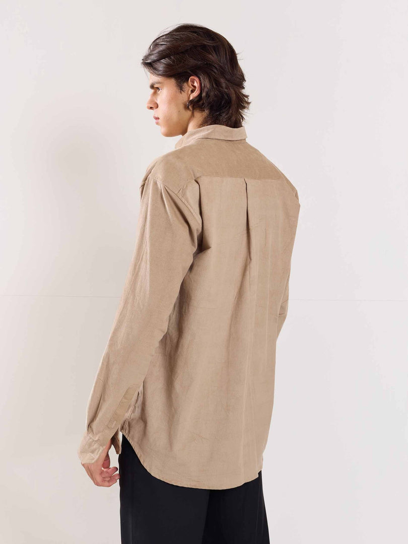 Beige Corduroy Shirt