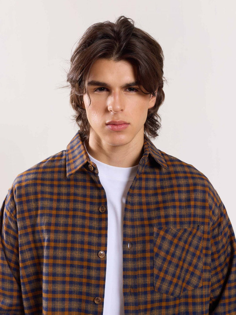 Brown Flannel Overshirt