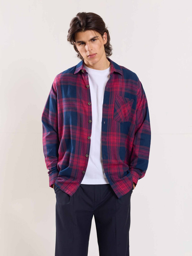 Purple Flannel Overshirt