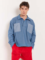 Load image into Gallery viewer, Heart Embossed Denim Pullover
