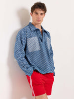 Load image into Gallery viewer, Heart Embossed Denim Pullover
