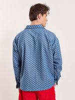 Load image into Gallery viewer, Heart Embossed Denim Pullover
