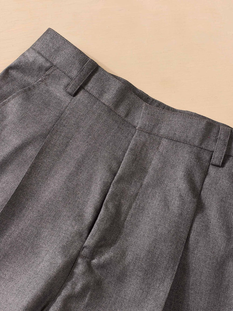 Dark Grey Textured Baggy Fit Trousers