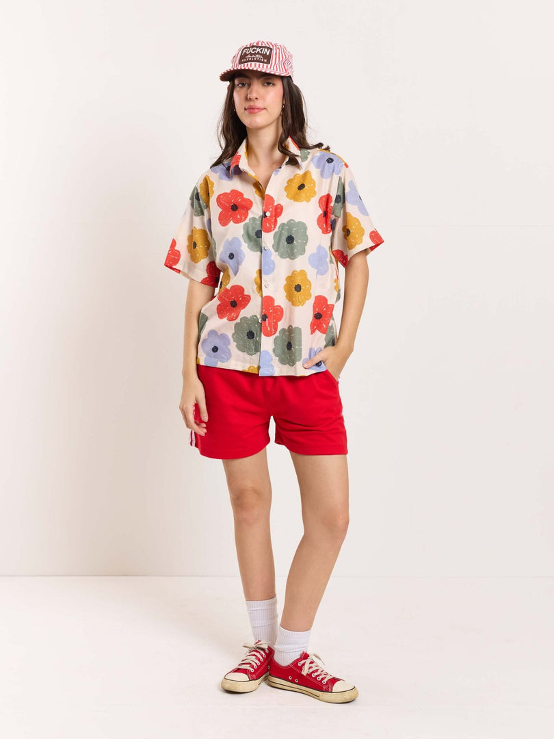 Floral Bloom - Cropped Shirt