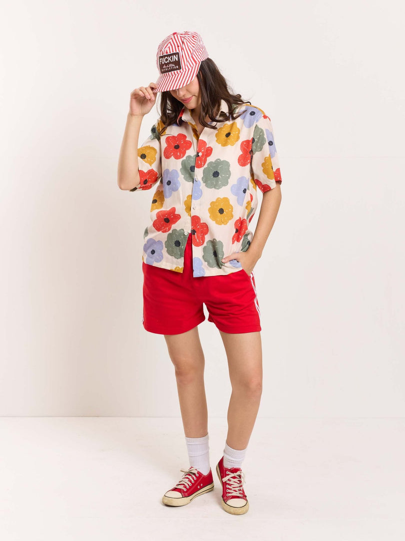 Floral Bloom - Cropped Shirt