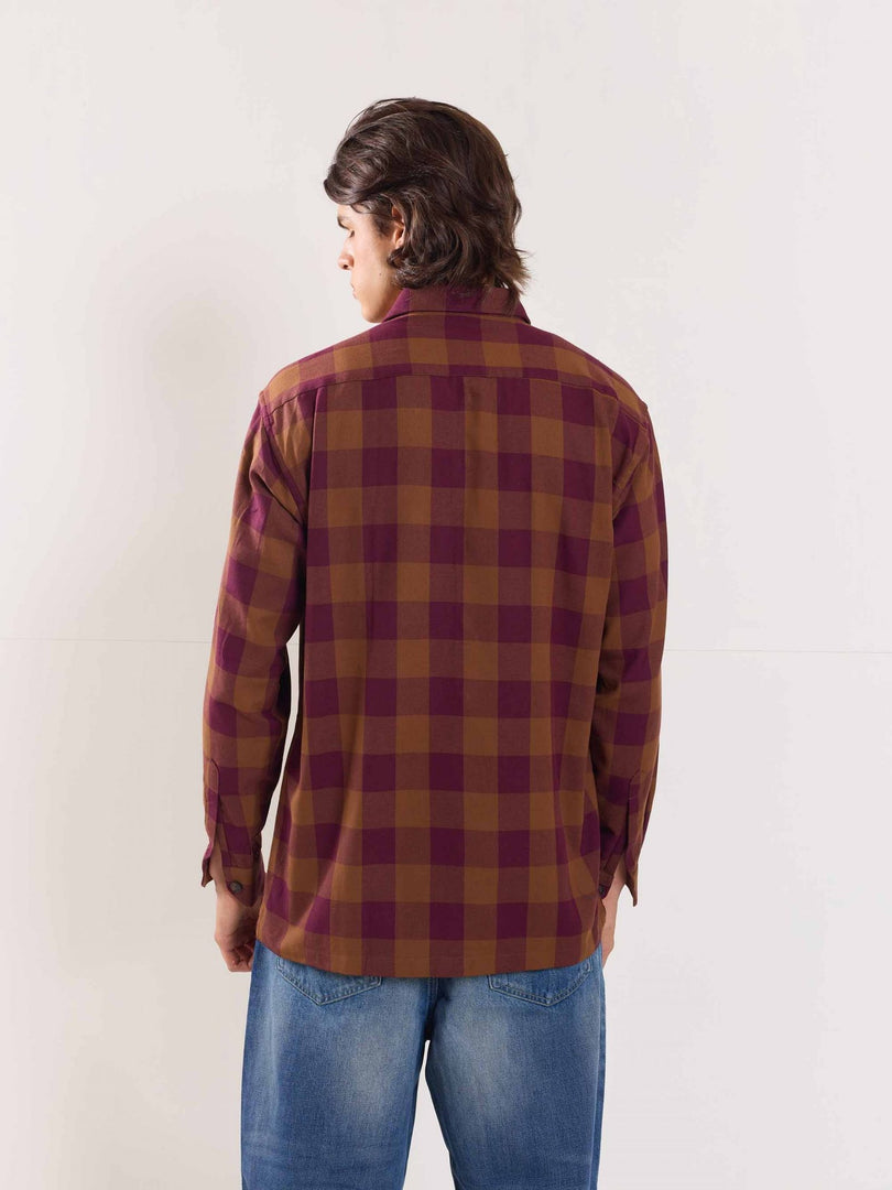 Brown Flannel Overshirt